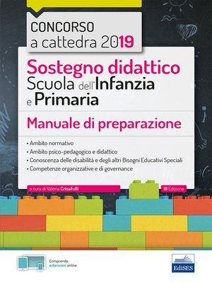cover image of Sostegno didattico per la Scuola dell'Infanzia e Primaria--Concorso a cattedra